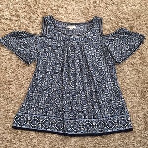 Max Studio Cold Shoulder Blouse Medium